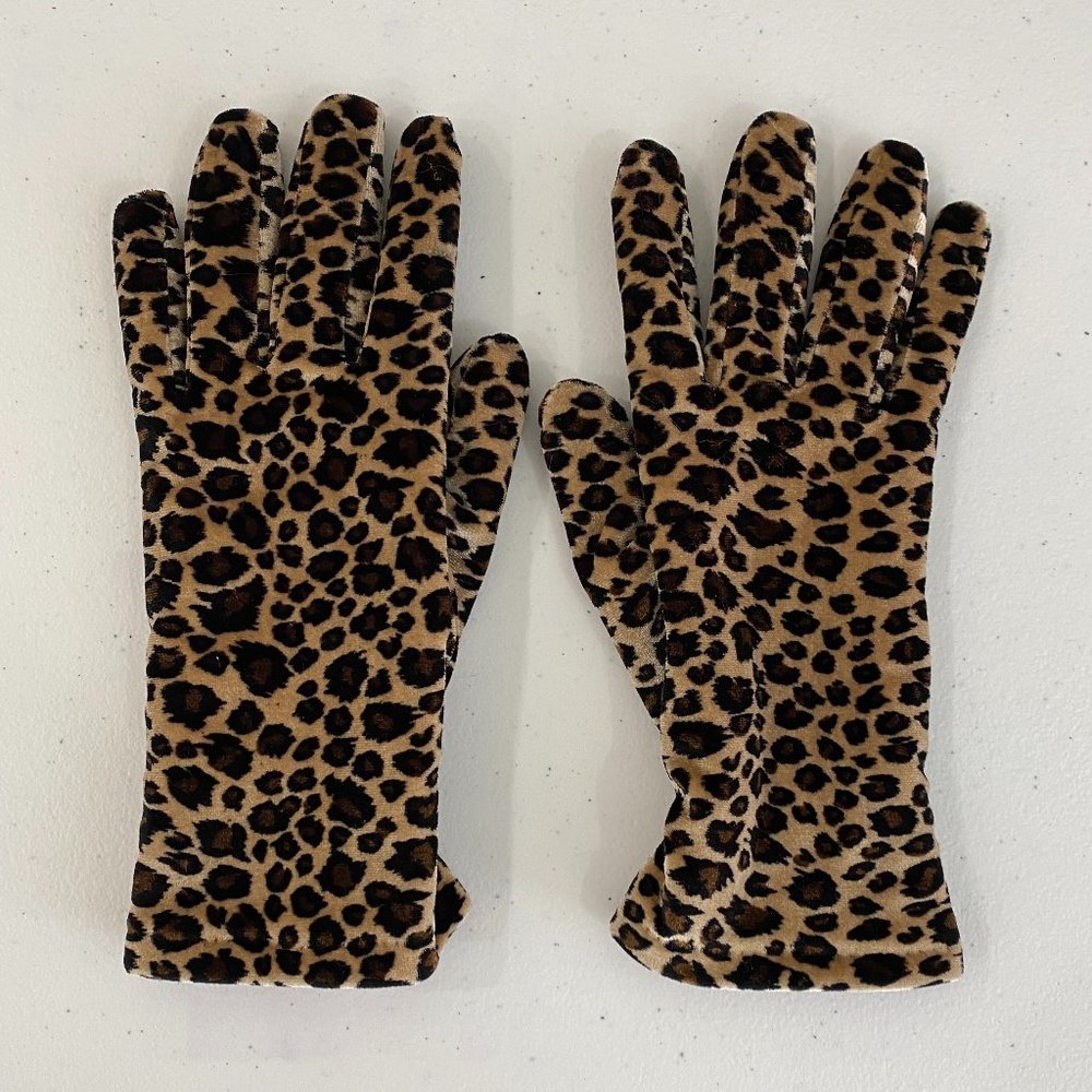 Super Glamorous Cheetah Print Fleece Winter Gloves